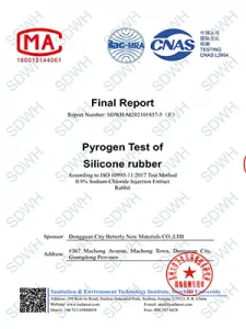 pyrogen test ofsilicone rubber