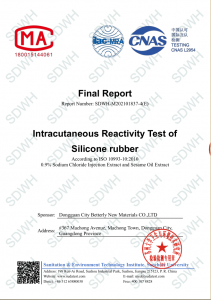 intracutaneous reactivity test of silicone rubber