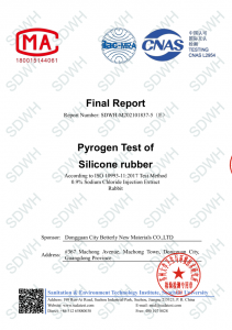 pyrogen test of silicone rubber
